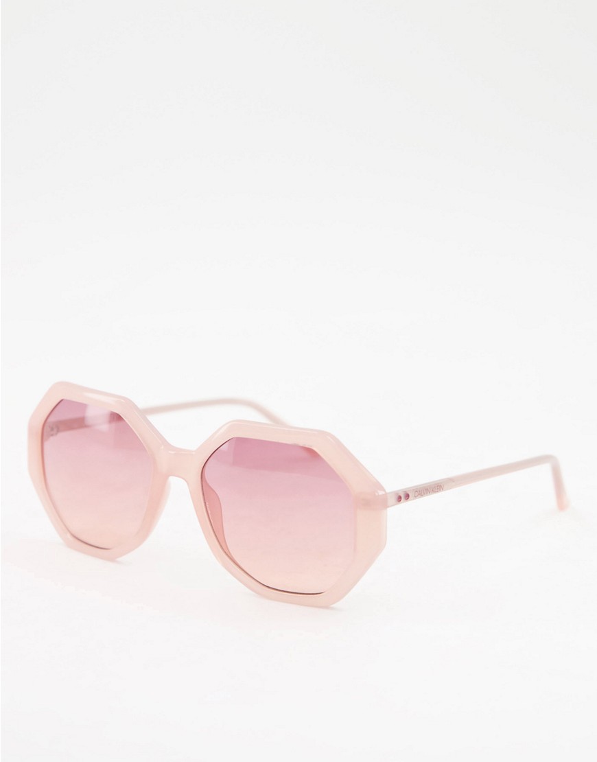 Calvin Klein - CK19502S - Oversized zonnebril-Roze