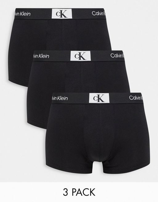 Calvin Klein - CK96 - Set van 3 katoenen boxershorts in zwart