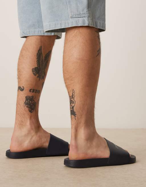 Calvin Klein - Claquettes à logo - Bleu marine, 2 de 4