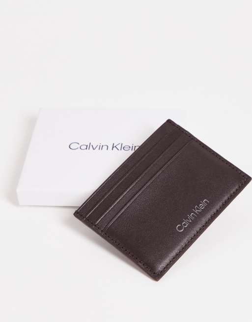 Calvin Klein classic cardholder in brown | ASOS