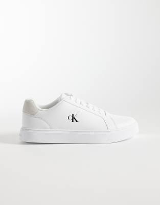 Calvin Klein classic cupsole sneakers in white