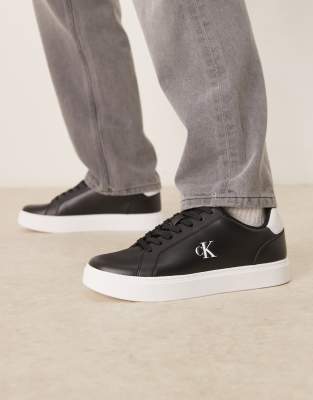 Calvin Klein Jeans Est.1978 Calvin Klein Classic Leather Cupsole Sneakers In Black