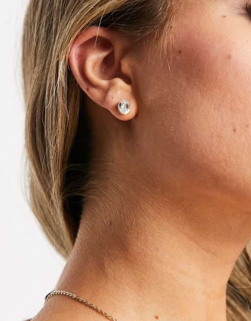 Calvin Klein classic Swarovski crystal stud earrings ASOS