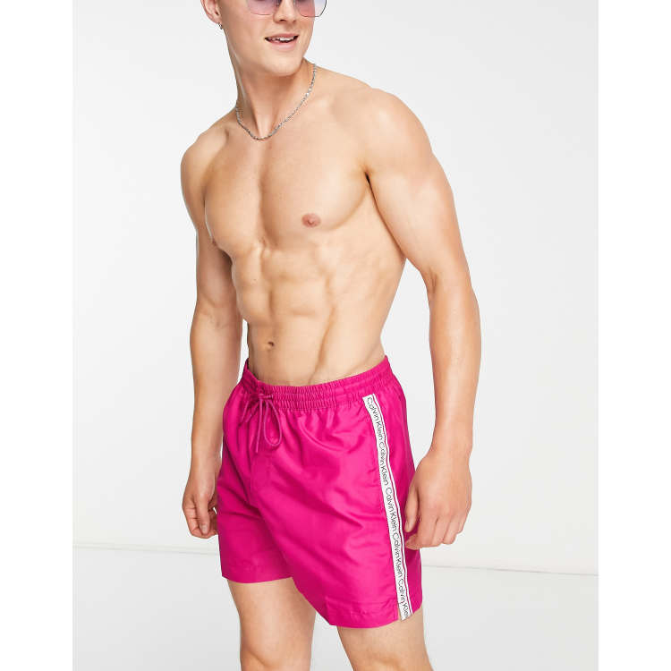 Calvin klein pink swim on sale shorts