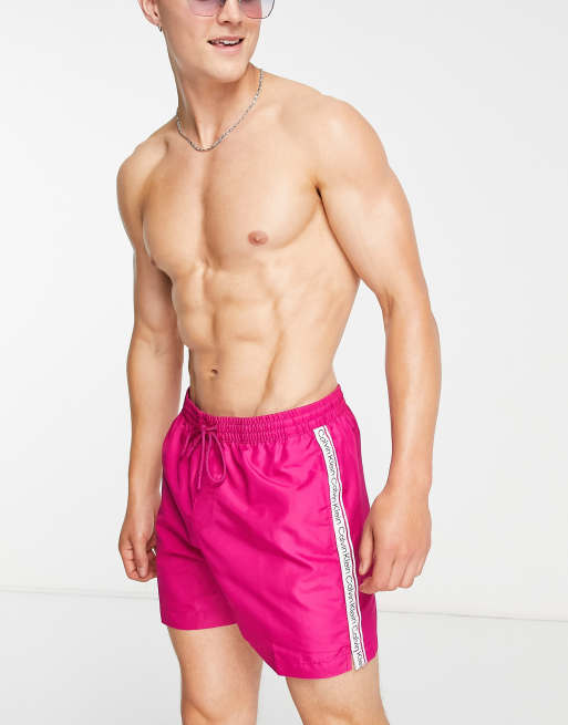 Pink calvin klein clearance swim shorts