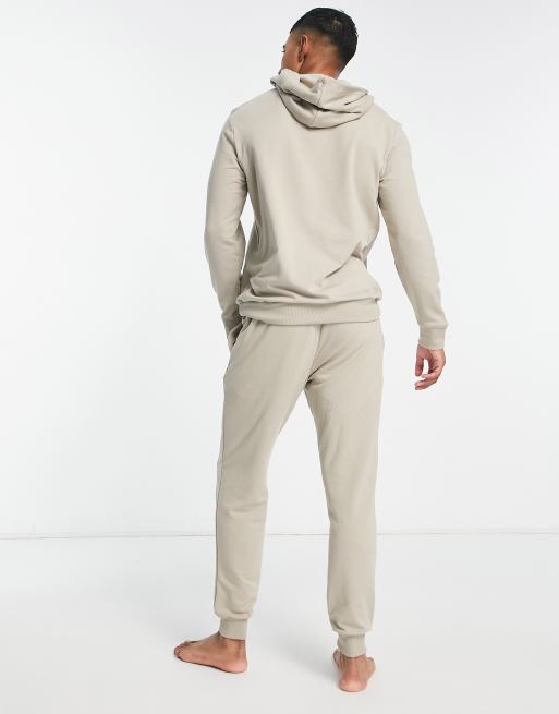 Calvin Klein co-ord lounge jogger with contrast waistband in oatmeal