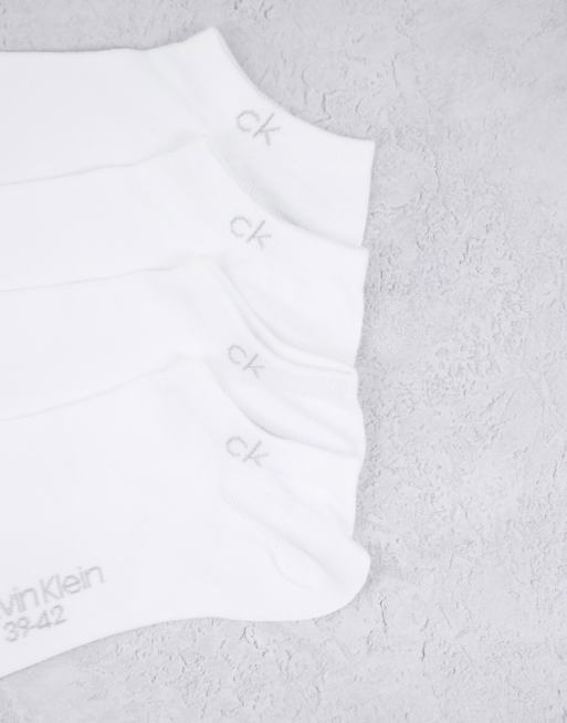 Calvin Klein - Colin - Lot de 2 paires de chaussettes de sport - Blanc, 4 de 4