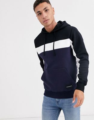 calvin klein colour block hoodie