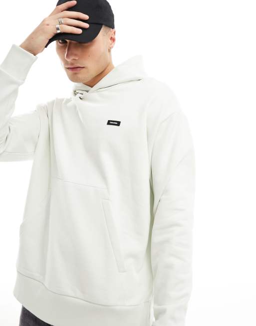 Calvin Klein - Comfortabele hoodie van katoen in wit