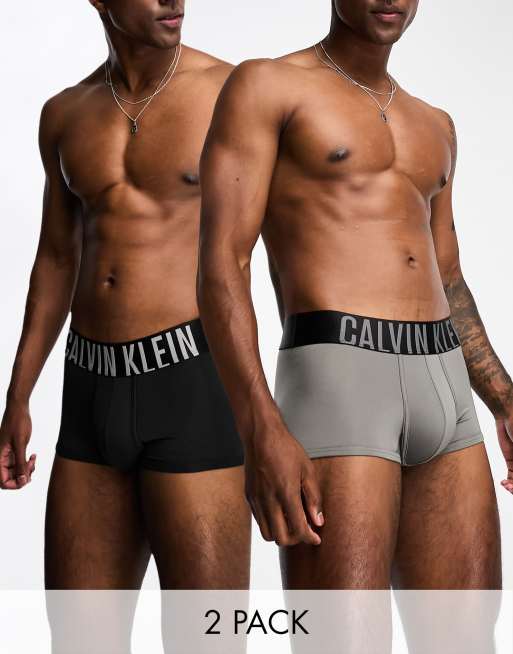 Calvin Klein - Confezione da 2 boxer aderenti multicolore a vita bassa