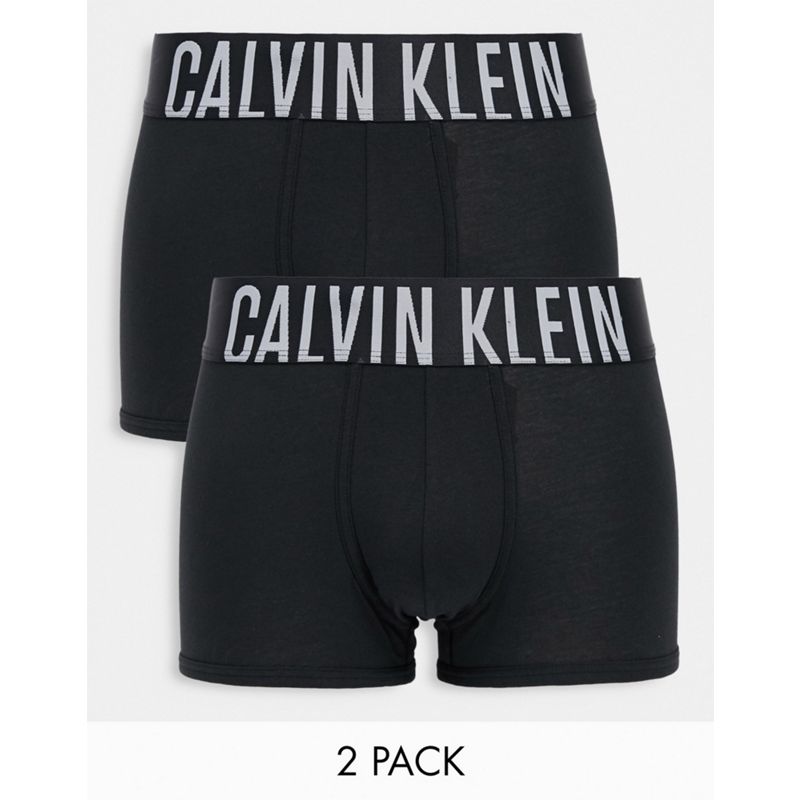 Designer  Calvin Klein - Confezione da 2 boxer aderenti neri in cotone elasticizzato