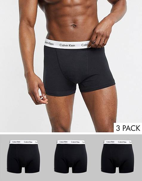 Asos Uomo Abbigliamento Intimo Boxer shorts Boxer shorts aderenti Confezione da 3 boxer aderenti neri in cotone elasticizzato 