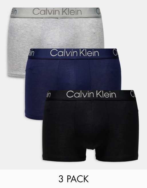 Calvin Klein - Confezione da 3 boxer aderenti multicolore ultra morbidi