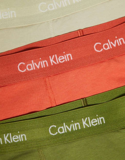 Calvin Klein - Confezione da 3 boxer aderenti verdi, beige e ruggine, 4 di 4