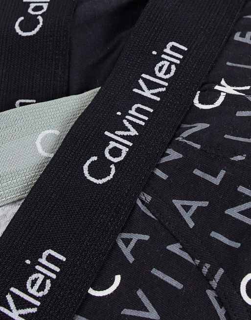 Calvin Klein - Confezione da 3 boxer multicolore con fascia in vita con logo, 4 di 4