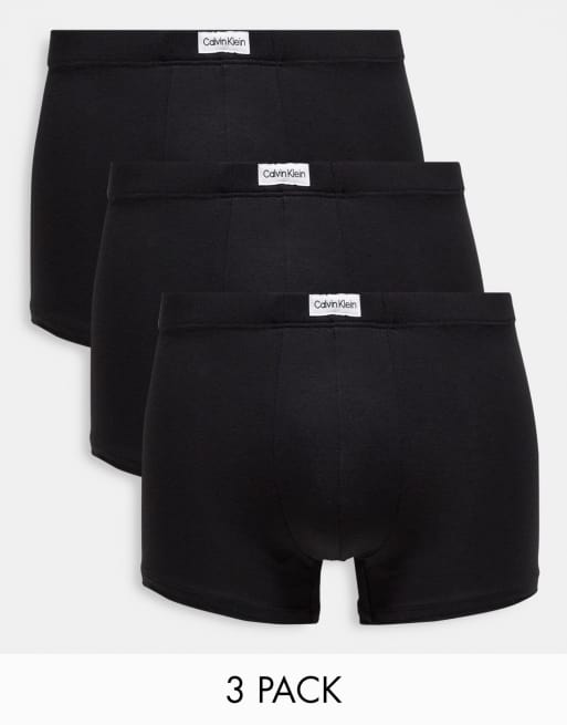 Calvin Klein - Confezione da 3 paia di boxer aderenti con logo colore nero