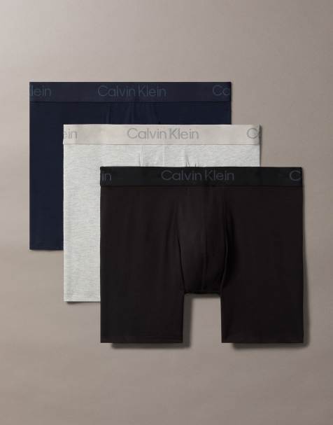 Calvin Klein - Confezione da 3 paia di boxer aderenti in morbidissimo modal grigio, navy e nero - view 1