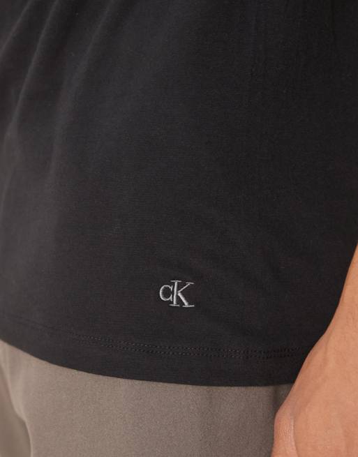 Calvin Klein - Confezione da 3 T-shirt a maniche corte color nero/grigio/rosso, 3 di 5