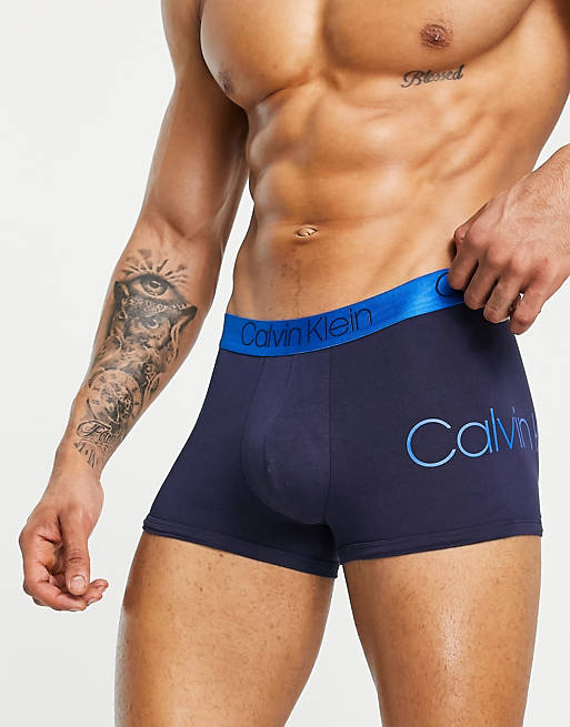 Calvin Klein contrast band underwear in navy | ASOS