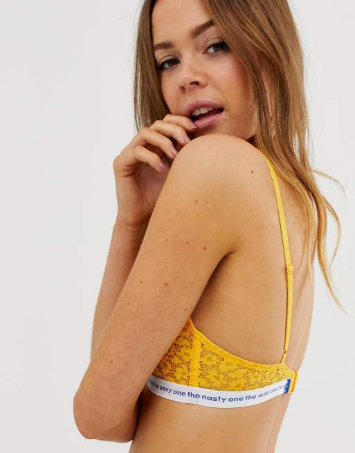 Calvin klein shop bralette yellow