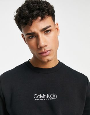Homme Calvin Klein - Coordinates - Sweat à logo - Noir