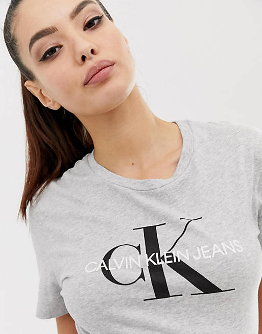 Calvin Klein core monogram logo regular fit tee | ASOS