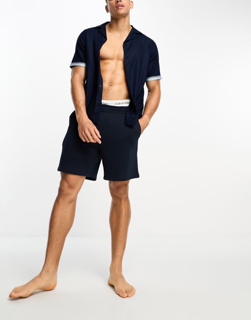 Calvin Klein - Core - Short à bande logo - Bleu marine, 4 de 4