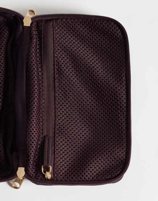 Calvin Klein cosmetic pouch in `burgundy, 3 of 4