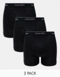 [Calvin Klein] Calvin Klein Cotton Classics 3 pack boxer briefs in black L BLACK