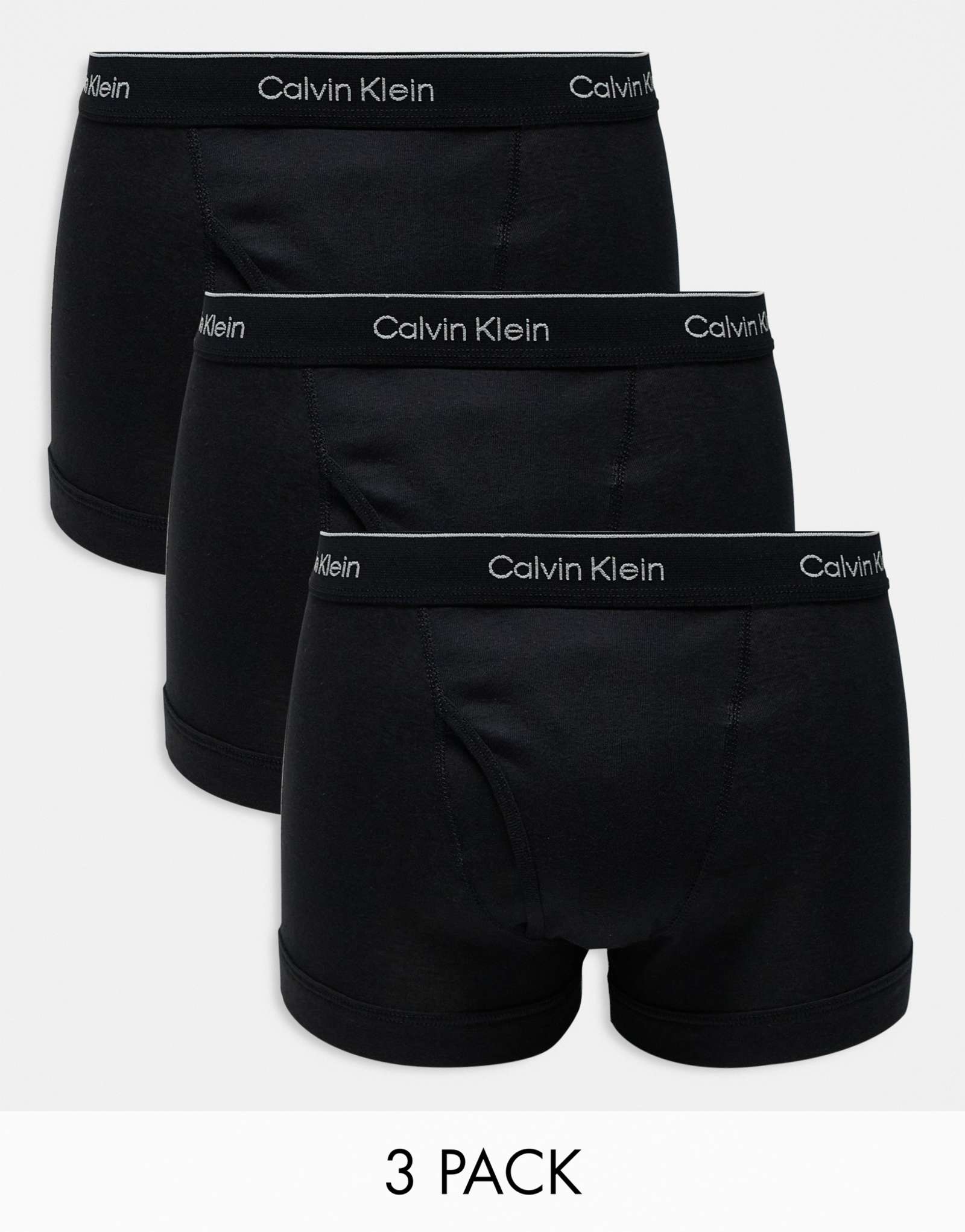 Классический хлопковый чемодан Calvin Klein из 3 упаковок черного цвета
