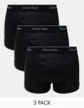 [Calvin Klein] Calvin Klein Cotton Classics 3 pack trunks in black S BLACK