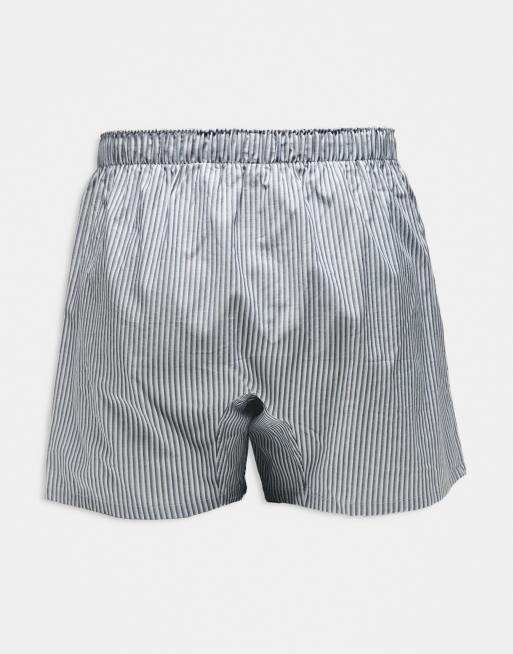 Calvin Klein - Cotton Classics - Confezione da 3 boxer blu navy a righe/a quadri/tinta unita, 2 di 4
