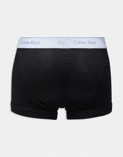 Calvin Klein - Cotton Classics - Lot de 5 boxers à taille rouge, gris et noir - Noir, 3 de 3