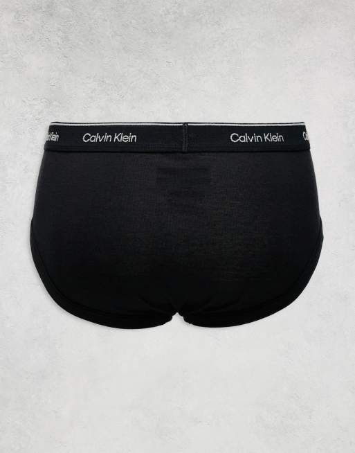 Calvin Klein - Cotton Classics - Set van 3 hipster-onderbroeken in grijs/zwart/wit, 2 van 4