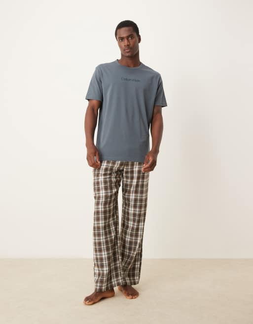 Calvin Klein - Cotton Lounge - Blå T-shirt med broderet logo, 2 af 4