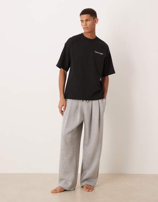 Calvin Klein Cotton loungewear t-shirt in black, 2 of 5