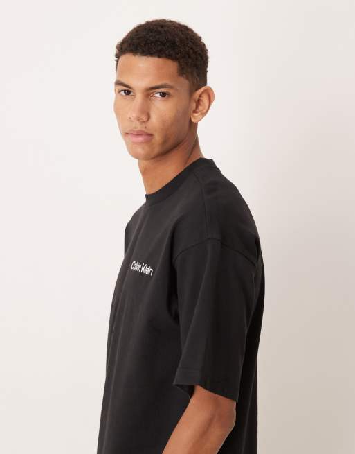 Calvin Klein Cotton loungewear t-shirt in black, 4 of 5
