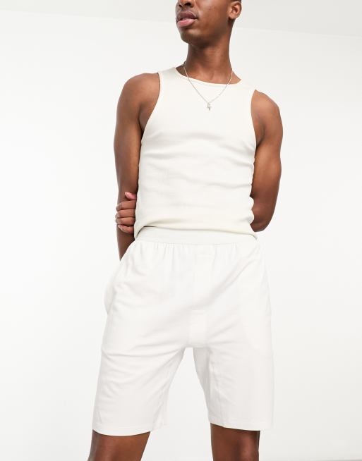 Calvin Klein cotton sleep shorts in light grey