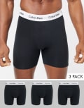 [Calvin Klein] Calvin Klein Cotton Stretch 3 pack boxer briefs in black M Black