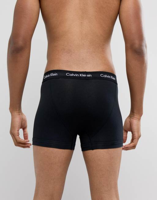 Calvin Klein Cotton Stretch 3 pack boxer briefs in black