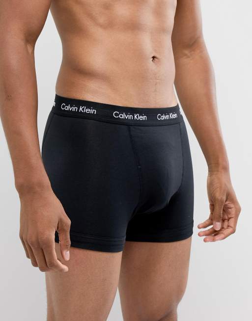 Calvin Klein Cotton Stretch 3 pack boxer briefs in black