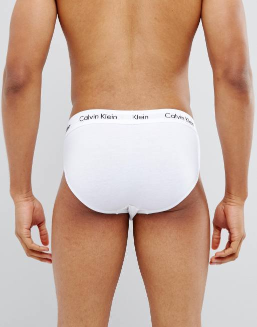 Calvin Klein Cotton Stretch 3-pack briefs in black, white and gray | ASOS