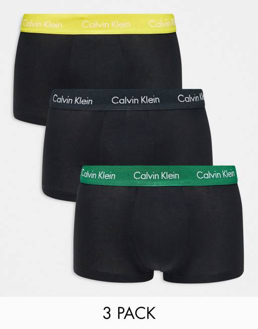 Calvin Klein Men's 3-pack Cotton Stretch Boxer Brief, Black, Small