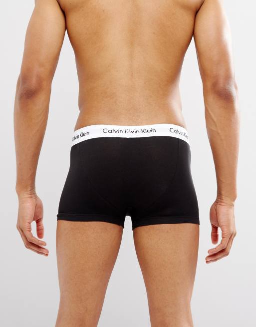 CALVIN KLEIN UNDERWEAR Three-Pack Low-Rise Stretch-Cotton Boxer Briefs for  Men