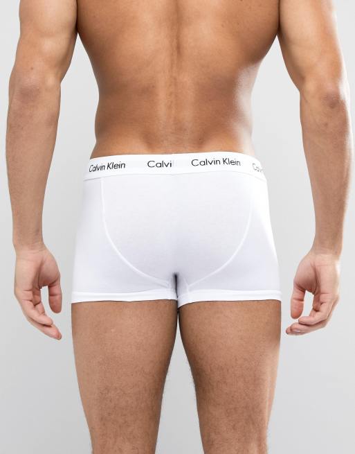 Calvin Klein Cotton Stretch 3 pack low rise boxer briefs in white