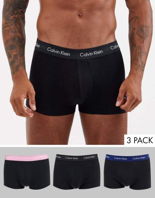 Calvin klein men's cotton outlet stretch low rise trunks