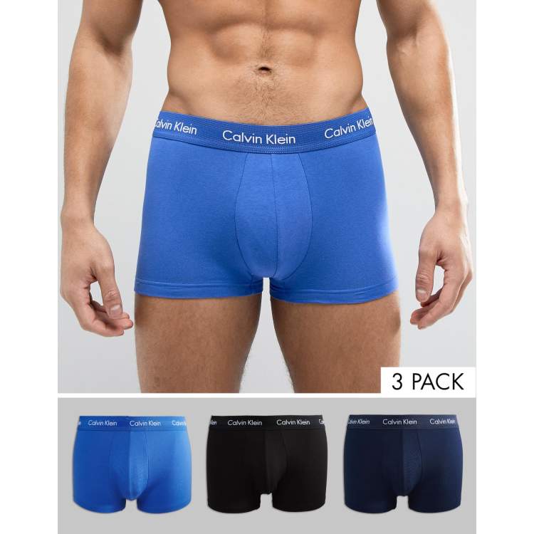 Reiss Blue Multi Calvin Klein Underwear 3 Pack Trunks