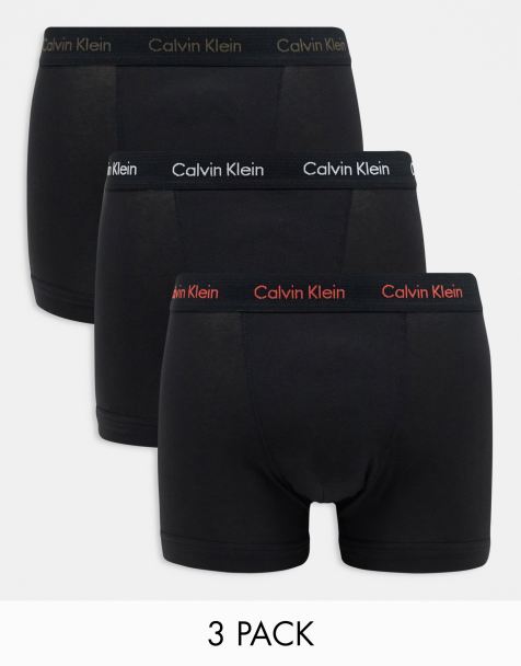 Calvin Klein 3 Pack Low Rise Trunks Mens Gents Underwear Underclothes  Classic