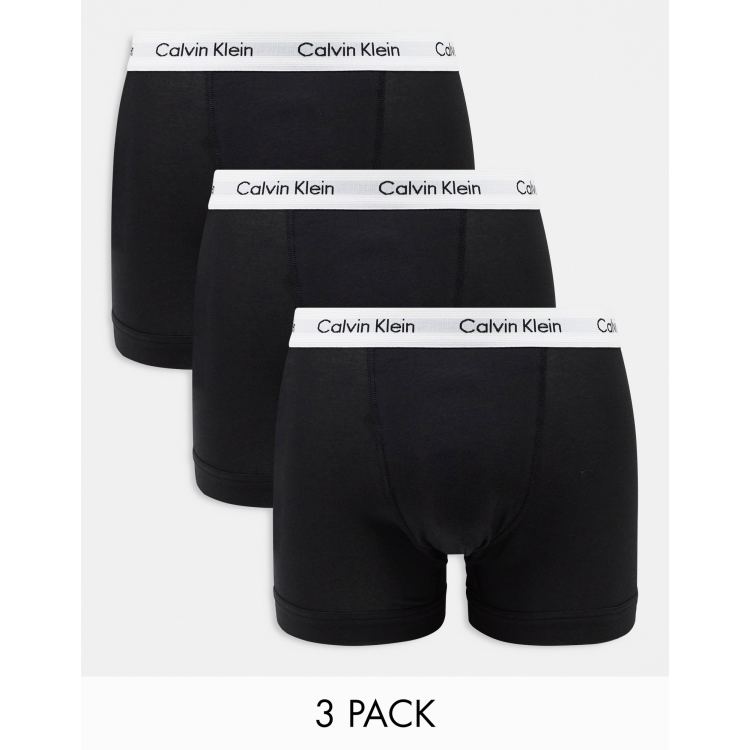 Calvin klein 3 pack black trunks on sale