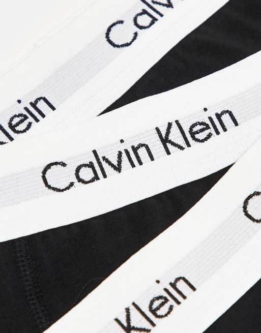 Calvin Klein Regular Cotton Stretch Trunks, Pack of 3, Black/White